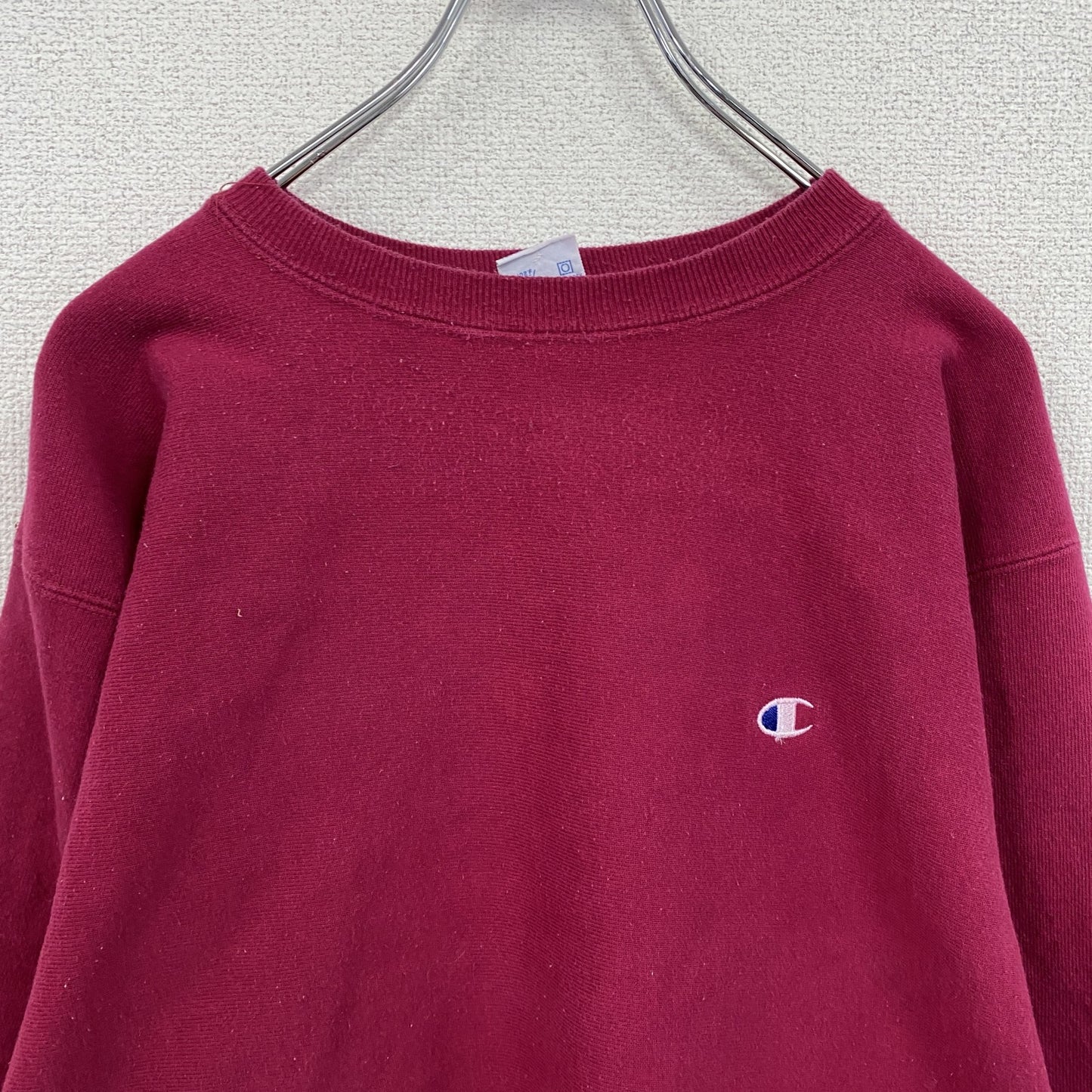 90s　Champion　チャンピオン　リバースウィーブ　スウェット/トレーナー　刺繍タグ　ピンク　2XLサイズ