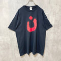 古着 used　GILDAN　ギルダン　半袖プリントTシャツ　バックプリント　i-am-n　ブラック　オーバーサイズ　XLサイズ