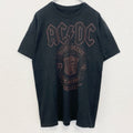古着 used　AC/DC　半袖プリントバンドTシャツ　レトロデザイン　ロック　クルーネック　黒　ブラック　Mサイズ