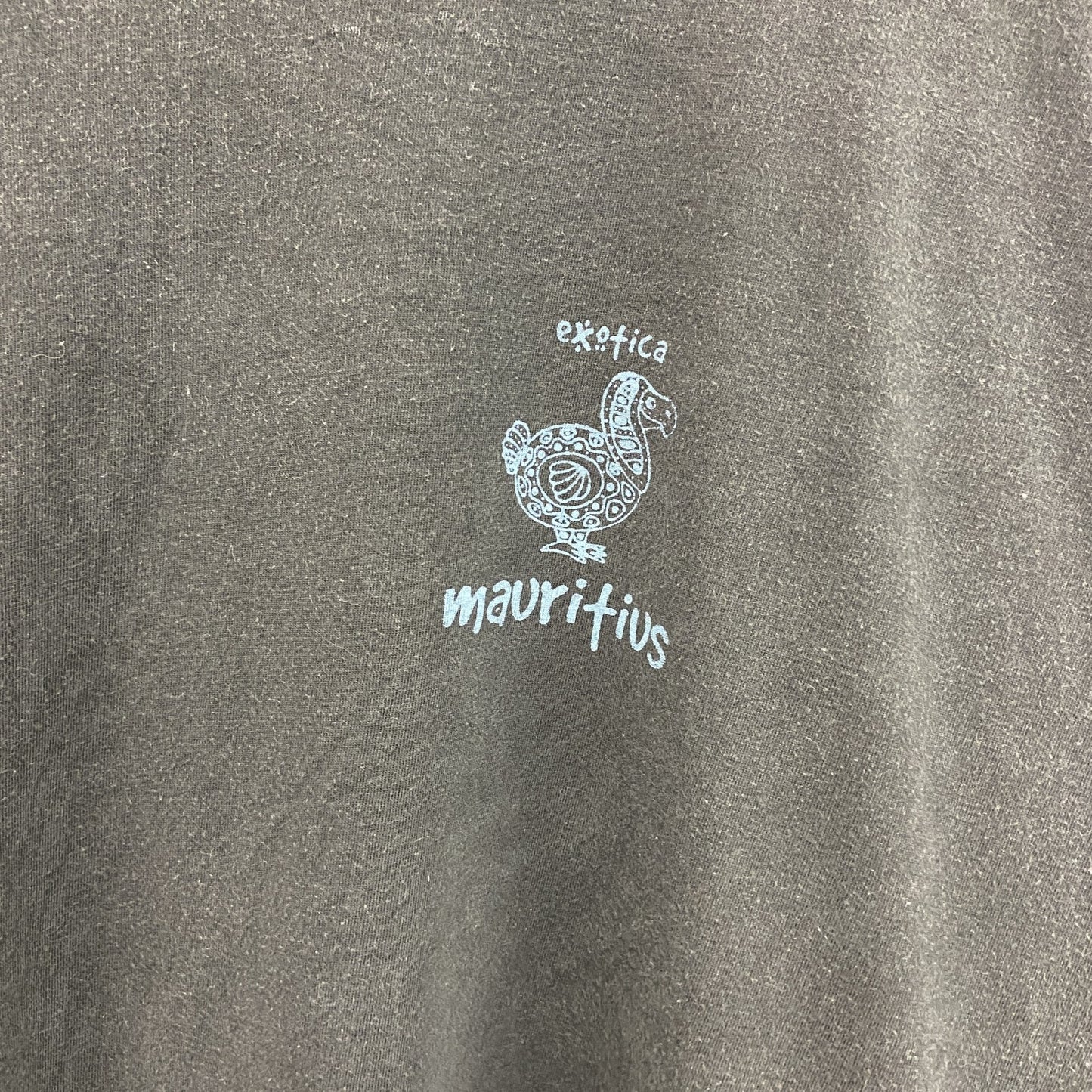古着 used　EHOTICA　長袖プリントTシャツ　クルーネック　ロンT　カジュアル　鳥　レトロデザイン　黒　XLサイズ