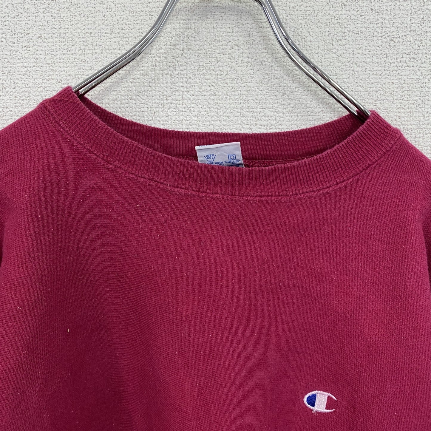 90s　Champion　チャンピオン　リバースウィーブ　スウェット/トレーナー　刺繍タグ　ピンク　2XLサイズ