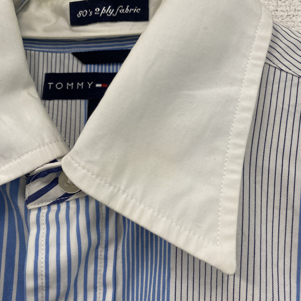 TOMMY HILFIGER　トミーヒルフィガー　長袖シャツ　ストライプ柄　水色　ライトブルー　Mサイズ