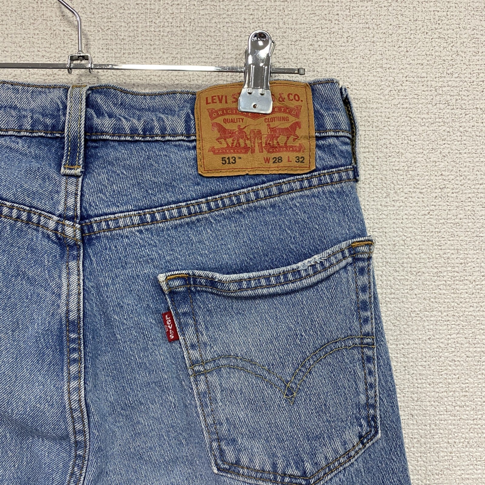 Levi's　リーバイス　513　デニムパンツ/ジーンズ　ジップフライ　フェード　インディゴ　W28サイズ