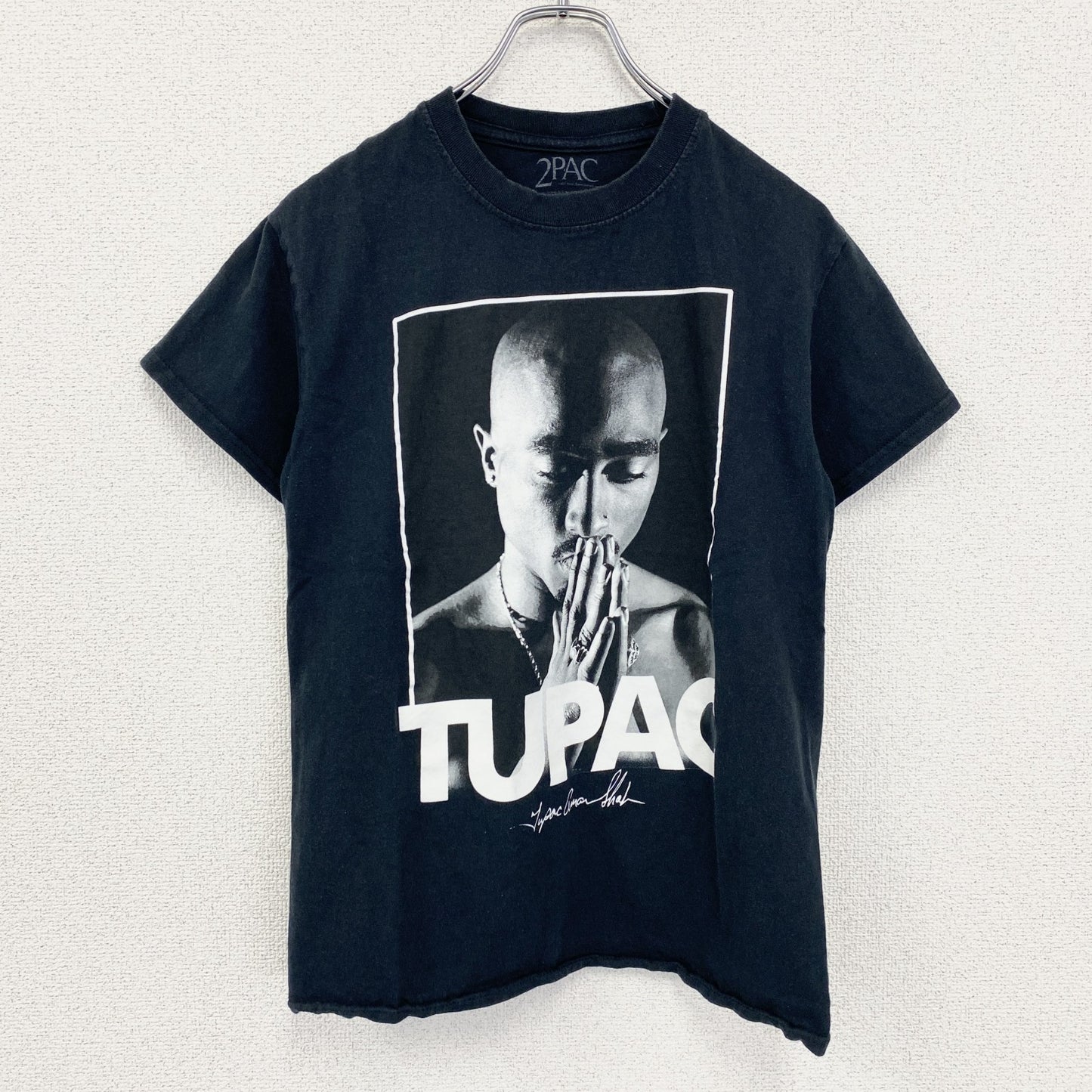 古着 used　PoeTic JusTice　2PAC　半袖プリントTシャツ　ブラック　黒　ヒップホップ　ラッパー　Sサイズ