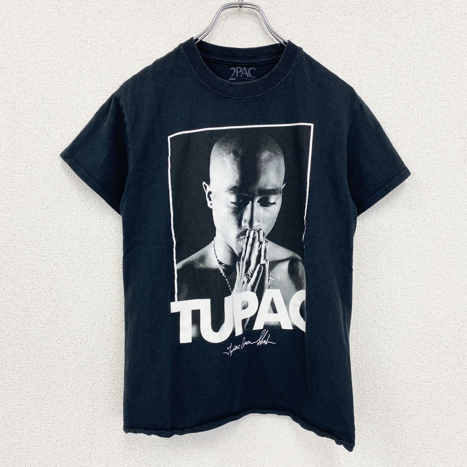 古着 used　PoeTic JusTice　2PAC　半袖プリントTシャツ　ブラック　黒　ヒップホップ　ラッパー　Sサイズ