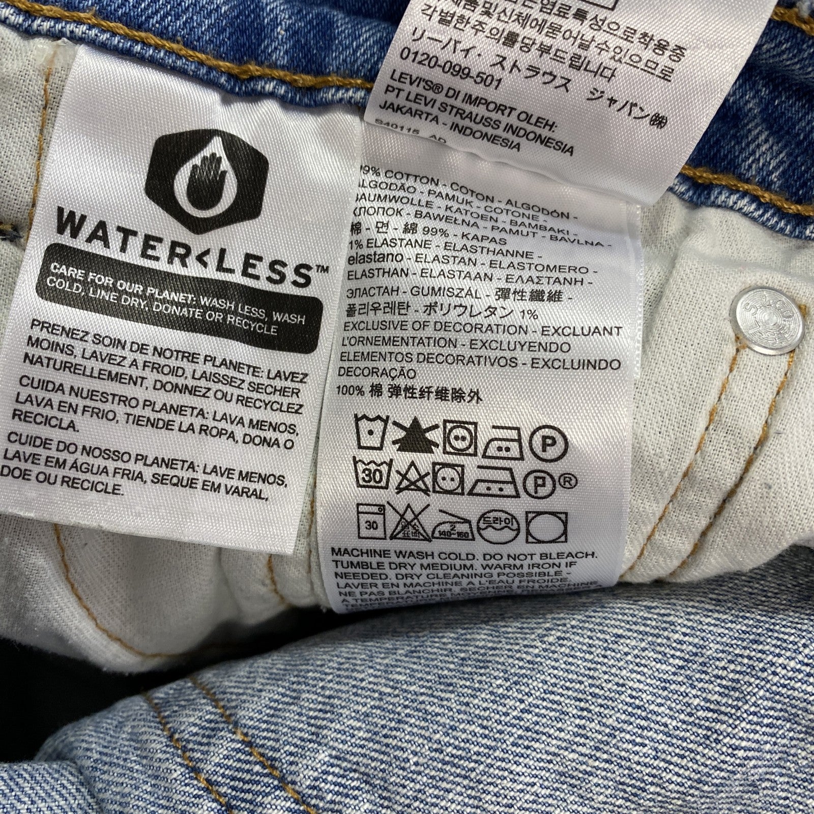 Levi's　リーバイス　513　デニムパンツ/ジーンズ　ジップフライ　フェード　インディゴ　W28サイズ