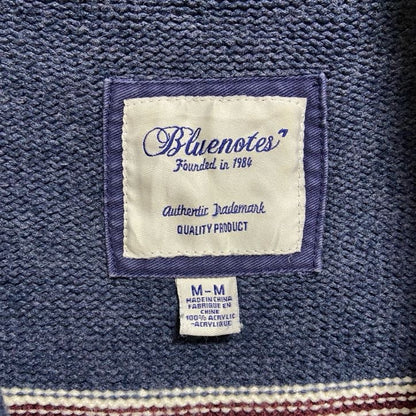 古着 used　Bluenotes　ブルーノート　長袖ニットカーディガン　セーター　熊　bear　グレー　Mサイズ