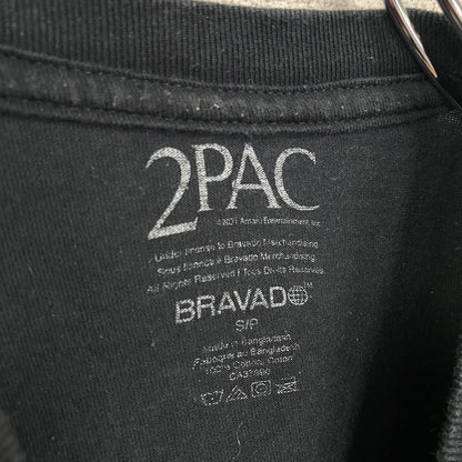 古着 used　PoeTic JusTice　2PAC　半袖プリントTシャツ　ブラック　黒　ヒップホップ　ラッパー　Sサイズ