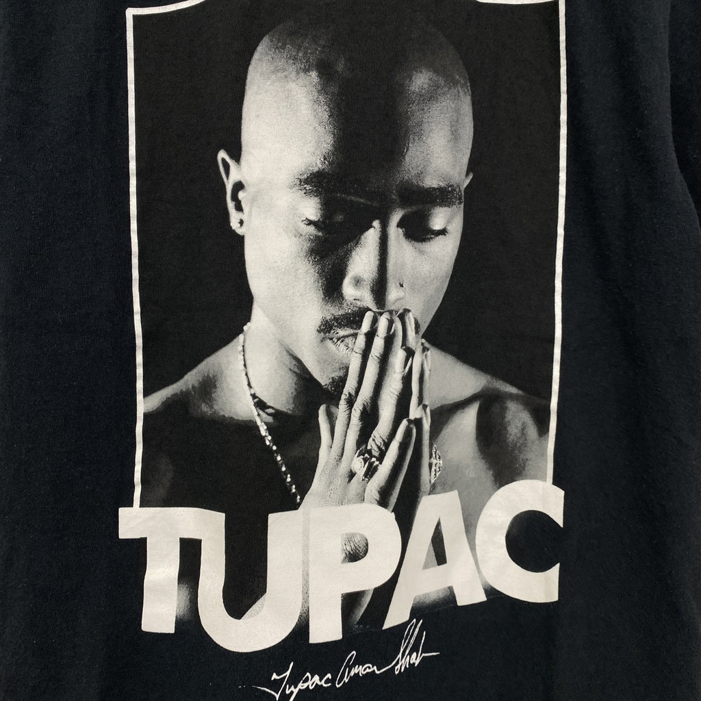 古着 used　PoeTic JusTice　2PAC　半袖プリントTシャツ　ブラック　黒　ヒップホップ　ラッパー　Sサイズ
