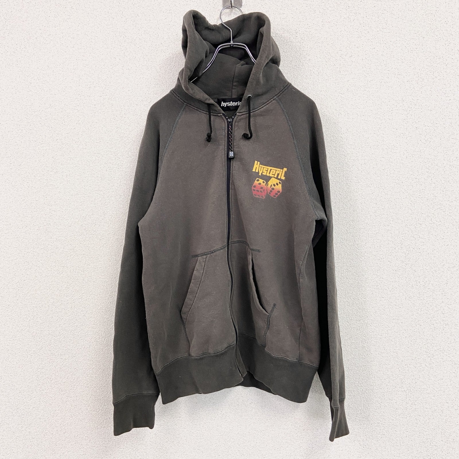 HYSTERIC GLAMOUR　ヒステリックグラマー　フルジップスウェットパーカー/フーディー　グレー　Freeサイズ