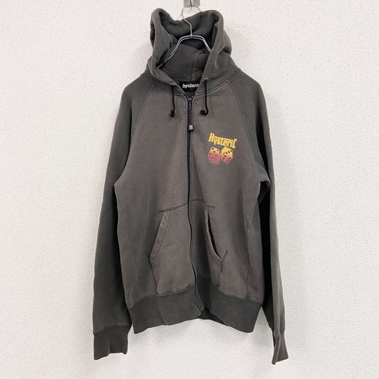 HYSTERIC GLAMOUR　ヒステリックグラマー　フルジップスウェットパーカー/フーディー　グレー　Freeサイズ