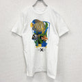 古着 used　半袖プリントTシャツ　ホワイト　白　魚　fish　釣り　ニモ　クルーネック　シングルステッチ　Sサイズ