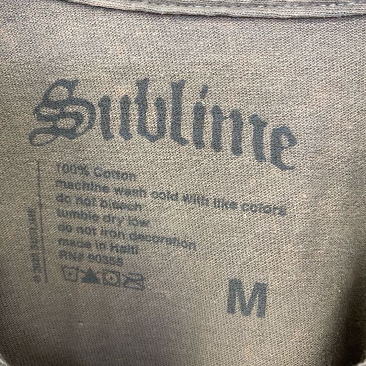 古着 used　SUBLIME　半袖プリントバンドTシャツ　レトロ　ロングビーチ　クルーネック　ロック　ベージュ　Mサイズ
