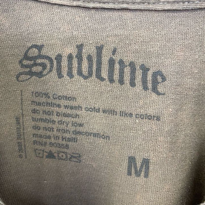 古着 used　SUBLIME　半袖プリントバンドTシャツ　レトロ　ロングビーチ　クルーネック　ロック　ベージュ　Mサイズ