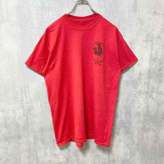 古着 used　半袖プリントTシャツ　バックプリント　TSHIRTLABS　鳥　bird　動物　アニマル　赤　レッド　春夏服