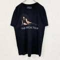 古着 used　LIZZO リゾ　半袖ツアープリントTシャツ　クルーネック　2022　カジュアル　レトロデザイン　黒　Lサイズ