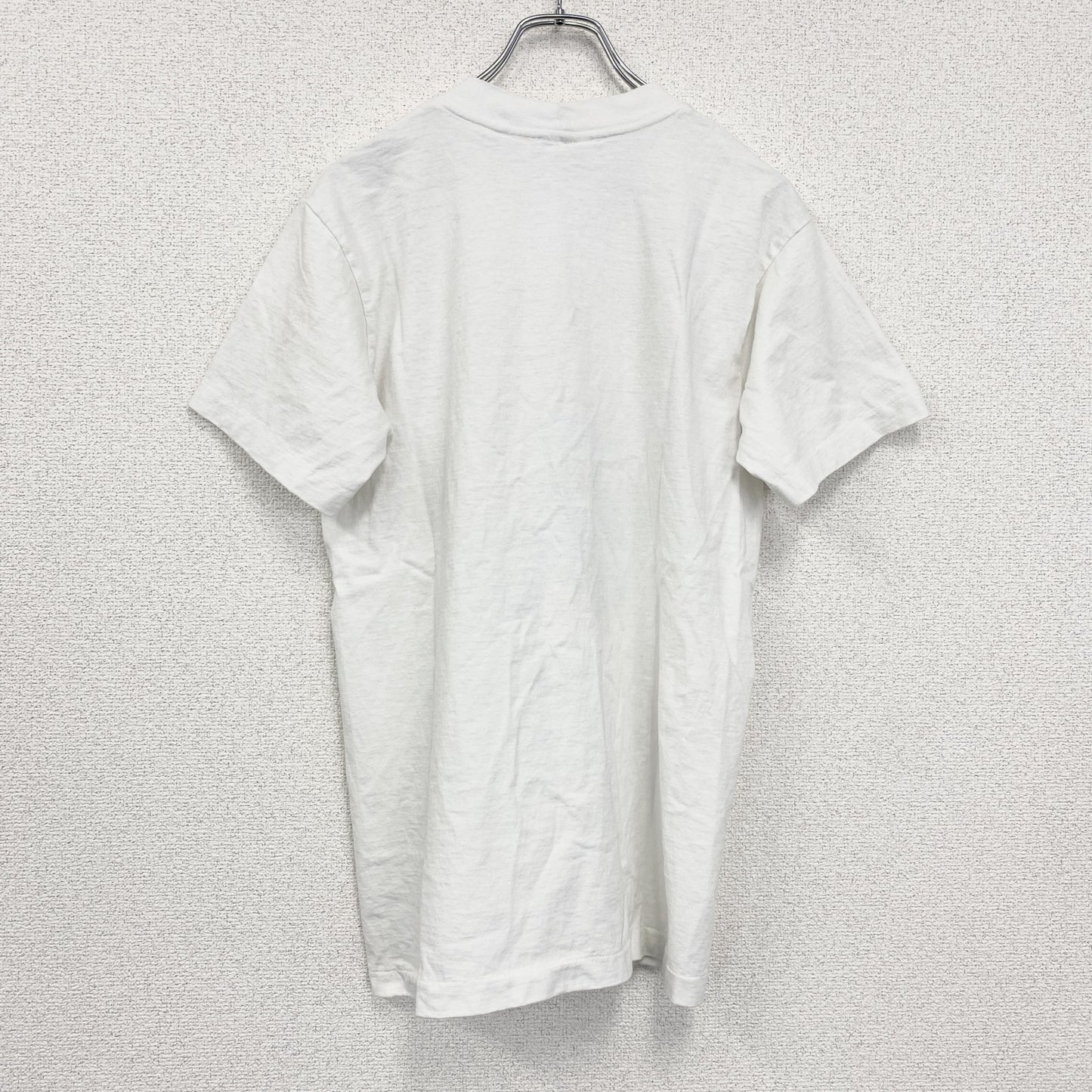 古着 used　半袖プリントTシャツ　ホワイト　白　魚　fish　釣り　ニモ　クルーネック　シングルステッチ　Sサイズ