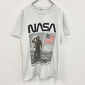 古着 used　Mistee tee　半袖プリントTシャツ　NASA1　宇宙　クルーネック　カジュアル　レトロデザイン　Mサイズ