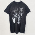 古着 used　AC/DC　半袖バンドプリントTシャツ　クルーネック　音楽　ミュージック　黒　ブラック　Sサイズ