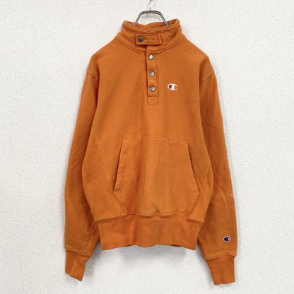 Champion　チャンピオン　リバースウィーブ　ハーフボタンスウェット/トレーナー　オレンジ　Sサイズ