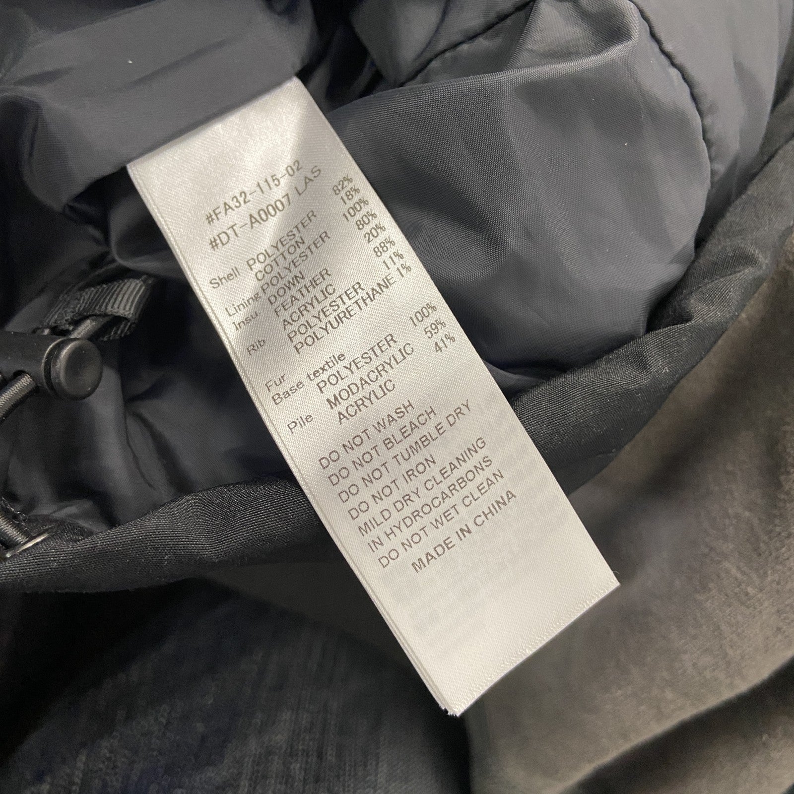 DANTON　ダントン Vêtements de TRAVAIL　ダウンジャケット　ダウン80%　黒　ブラック　XSサイズ