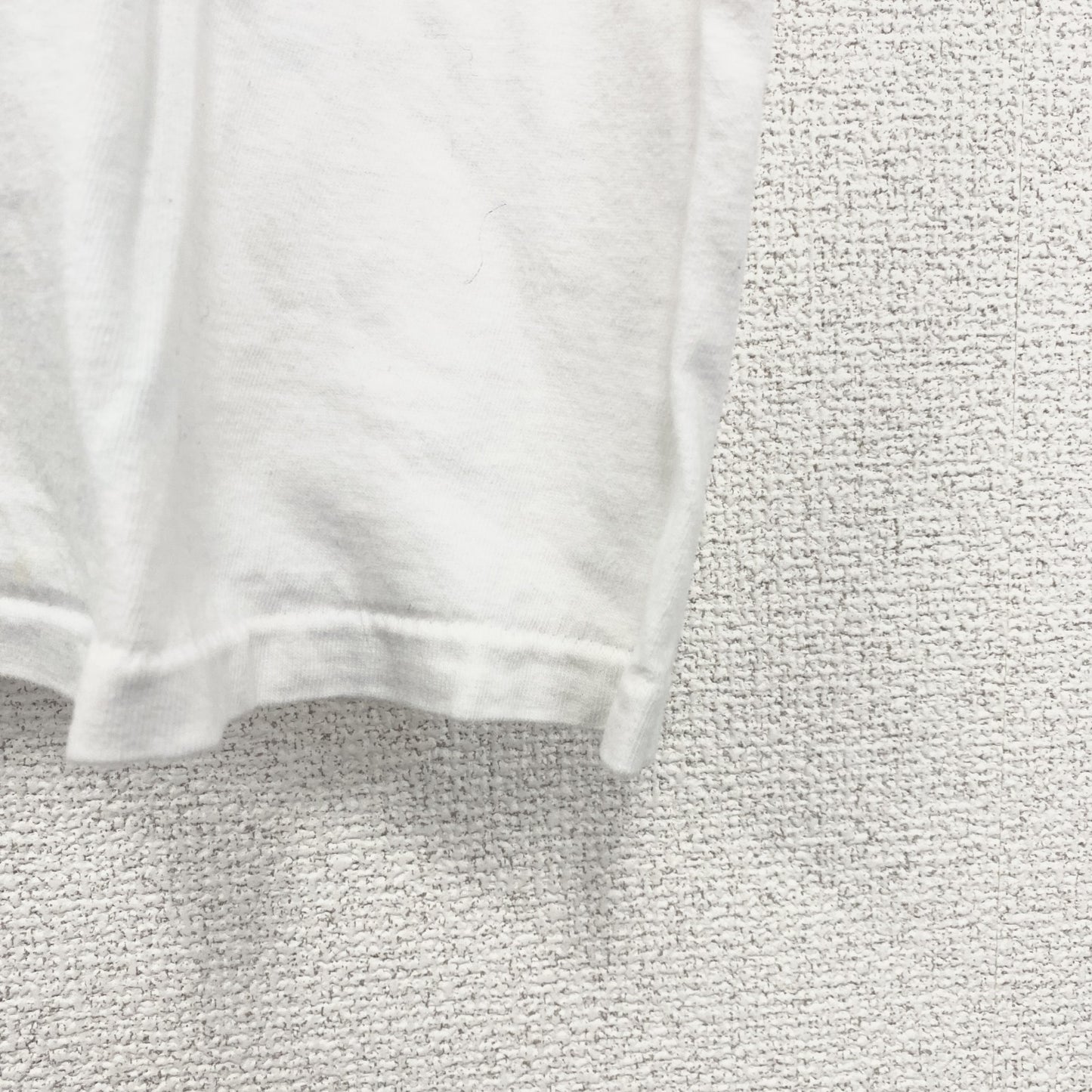 古着 used　ONEITA　オニータ　半袖プリントTシャツ　ホワイト　白　ユニークロゴ　シングルステッチ　XLサイズ