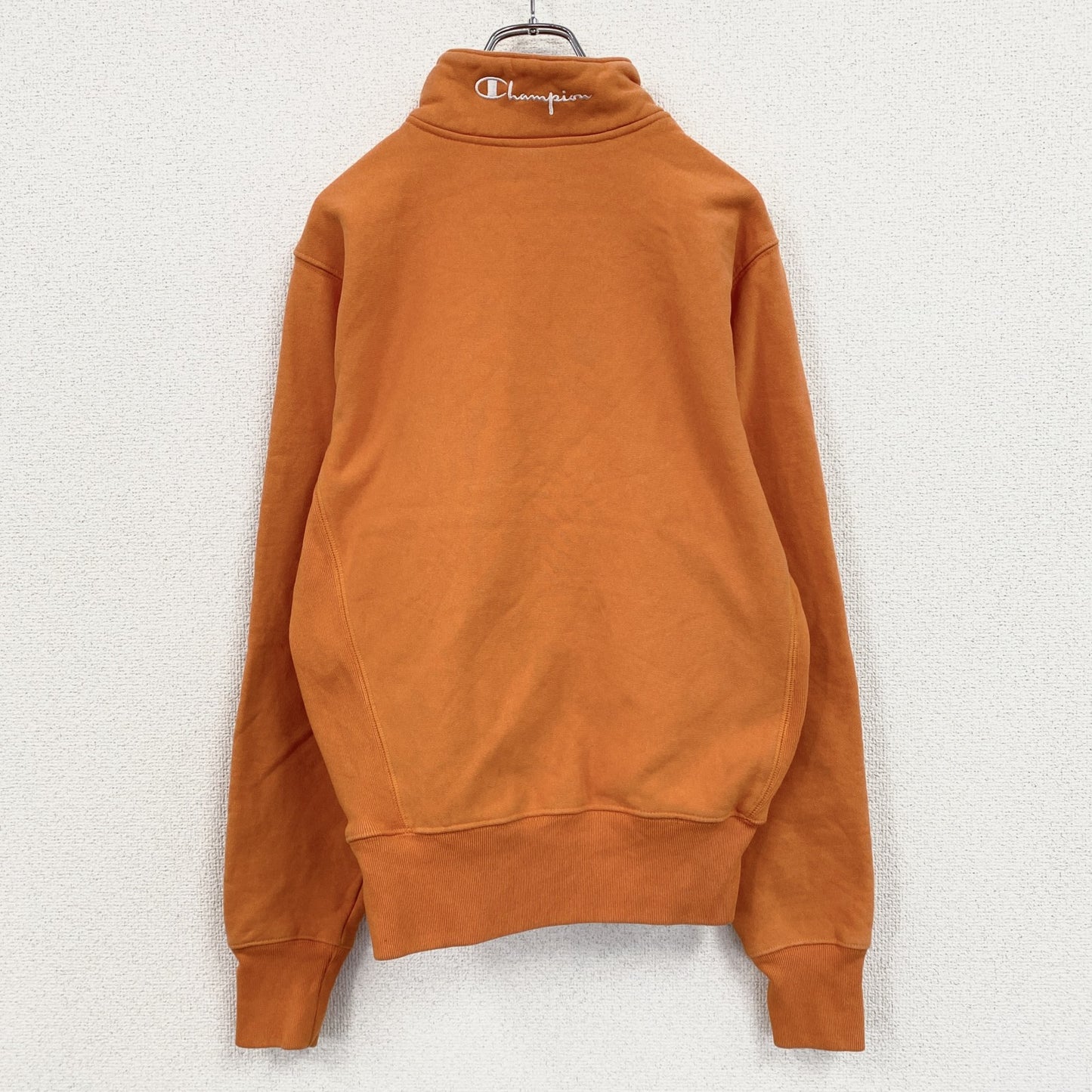 Champion　チャンピオン　リバースウィーブ　ハーフボタンスウェット/トレーナー　オレンジ　Sサイズ