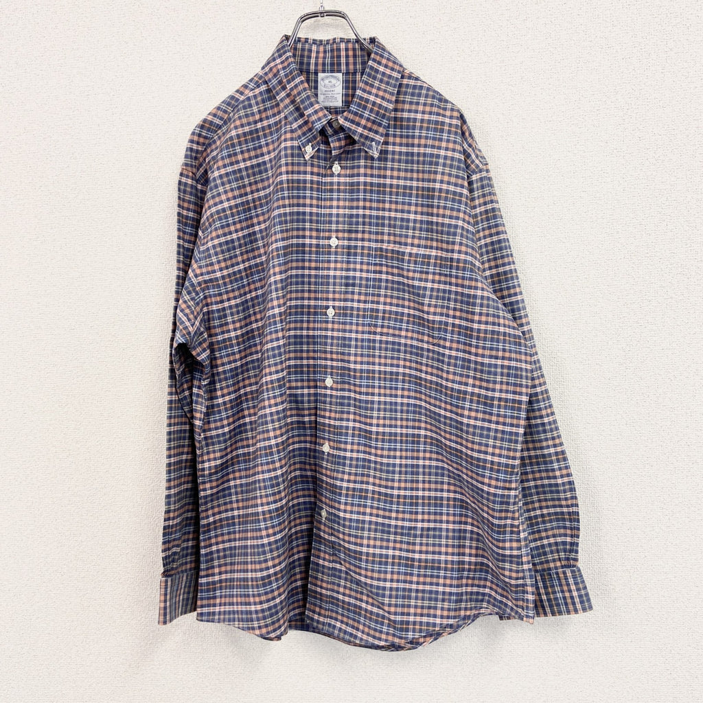 BROOKS BROTHERS　ブルックスブラザーズ　長袖シャツ　ボタンダウンシャツ　チェック柄　マルチカラー　XLサイズ