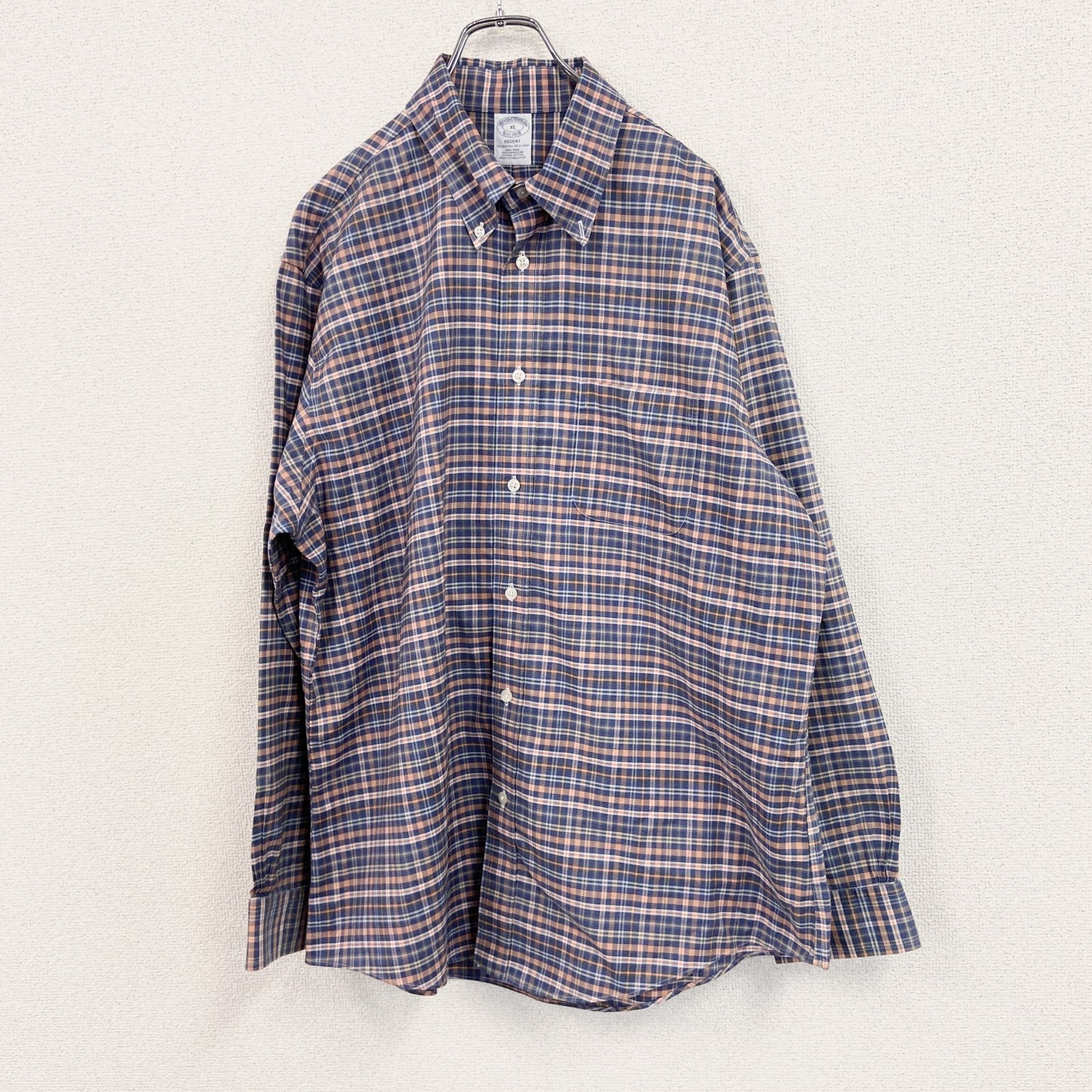 BROOKS BROTHERS　ブルックスブラザーズ　長袖シャツ　ボタンダウンシャツ　チェック柄　マルチカラー　XLサイズ