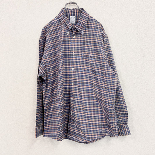 BROOKS BROTHERS　ブルックスブラザーズ　長袖シャツ　ボタンダウンシャツ　チェック柄　マルチカラー　XLサイズ
