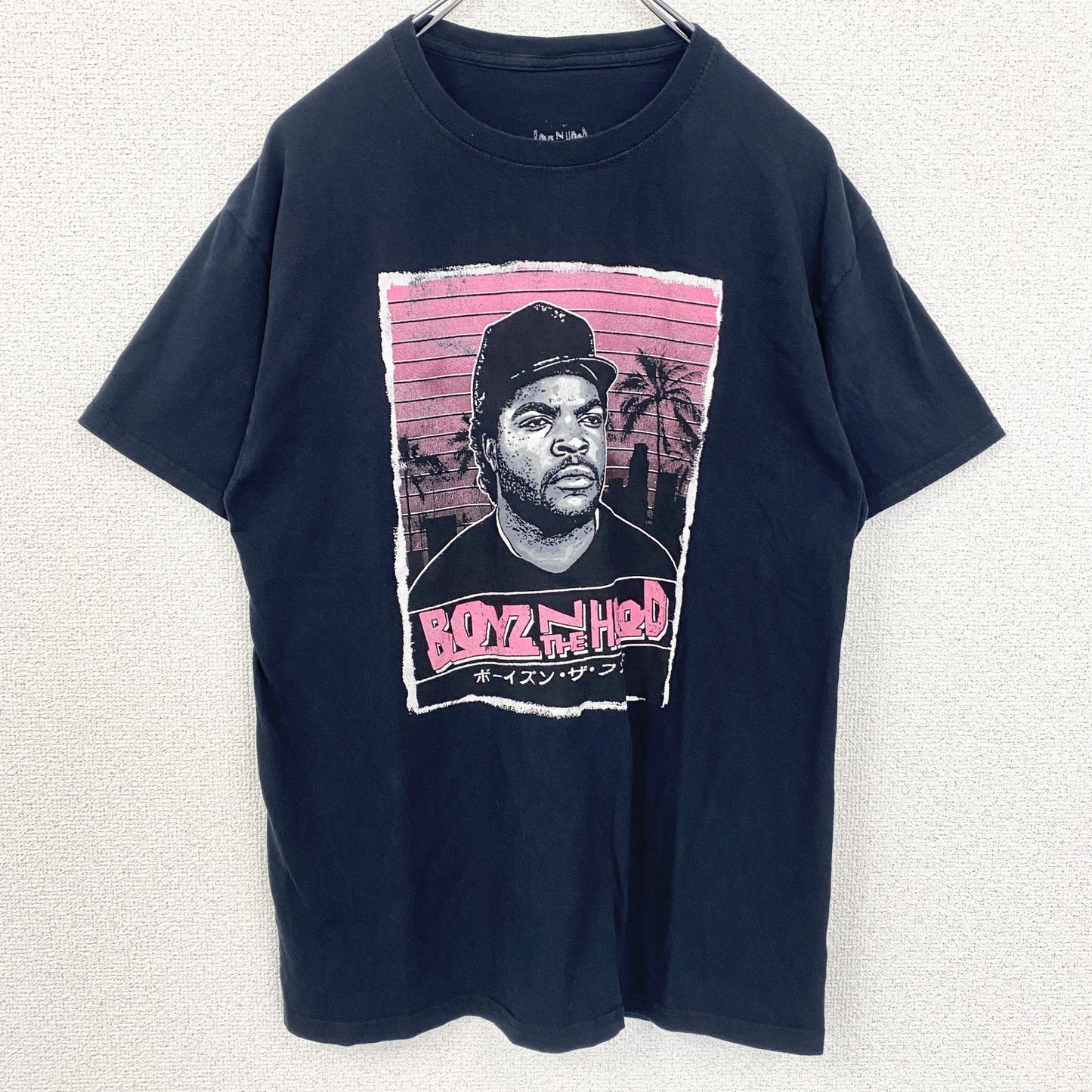 古着 used　BOYS N THE HOOD　半袖プリントTシャツ　クルーネック　音楽　ミュージック　黒　ブラック　Mサイズ