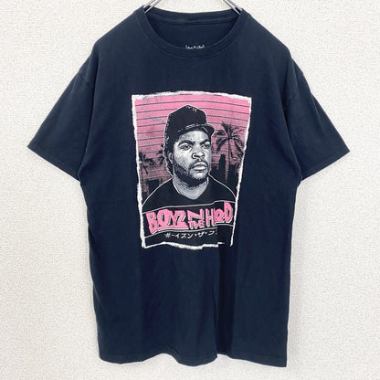 古着 used　BOYS N THE HOOD　半袖プリントTシャツ　クルーネック　音楽　ミュージック　黒　ブラック　Mサイズ