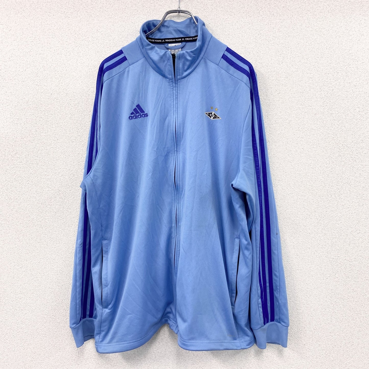 adidas　アディダス　トラックジャケット/ジャージ　パフォーマンスロゴ　青　ブルー　2XLサイズ