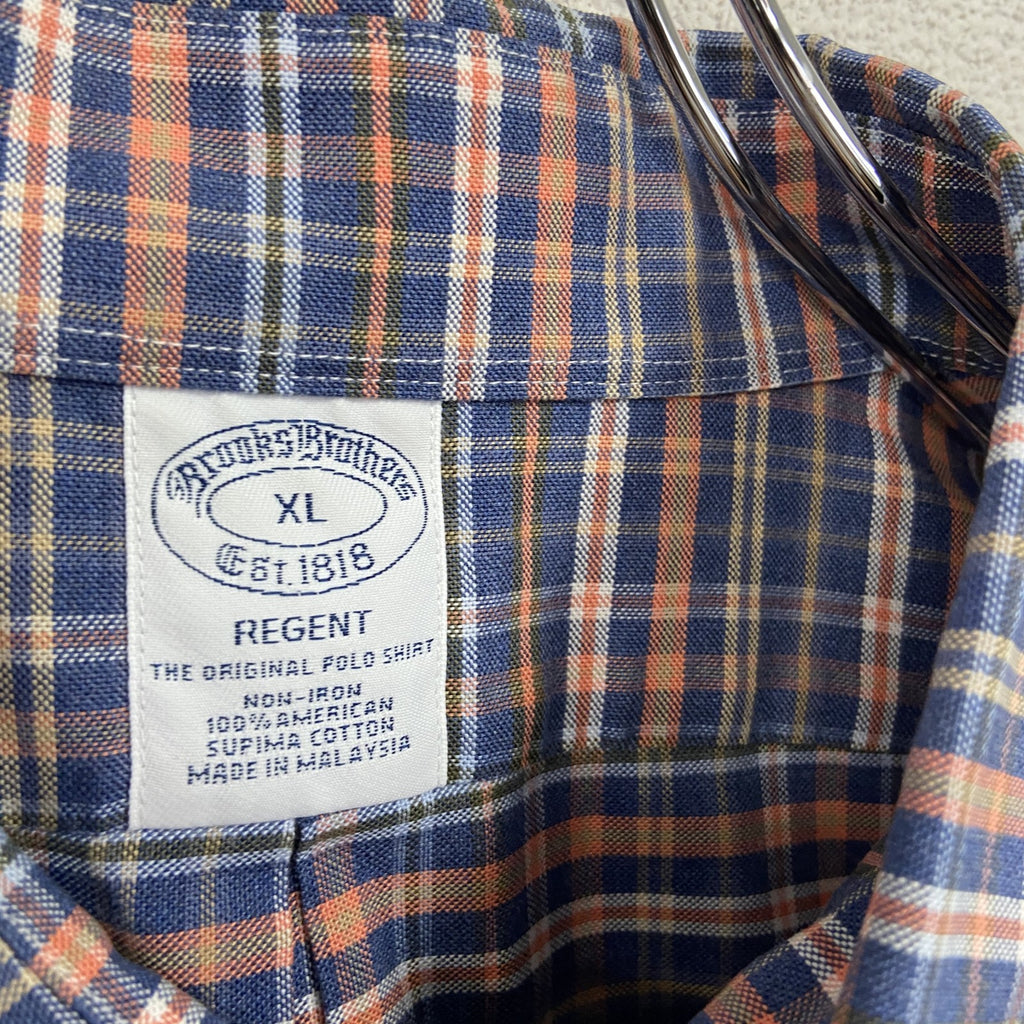 BROOKS BROTHERS　ブルックスブラザーズ　長袖シャツ　ボタンダウンシャツ　チェック柄　マルチカラー　XLサイズ