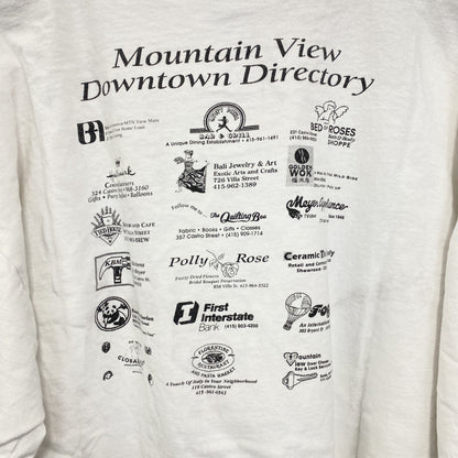 古着 used　ONEITA　オニータ　半袖プリントTシャツ　ホワイト　白　ユニークロゴ　シングルステッチ　XLサイズ