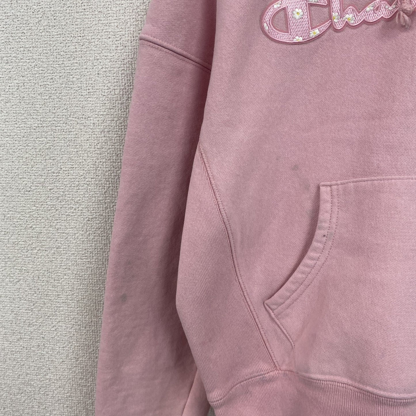 Champion　チャンピオン　リバースウィーブ　スウェットパーカー/フーディー　花柄　ピンク　Sサイズ