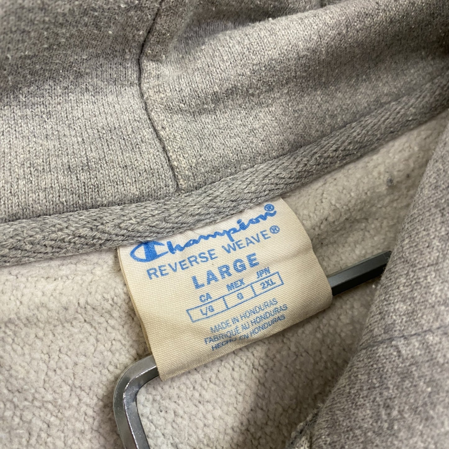 Champion　チャンピオン　リバースウィーブ　スウェットパーカー/フーディー　灰色　グレー　Lサイズ