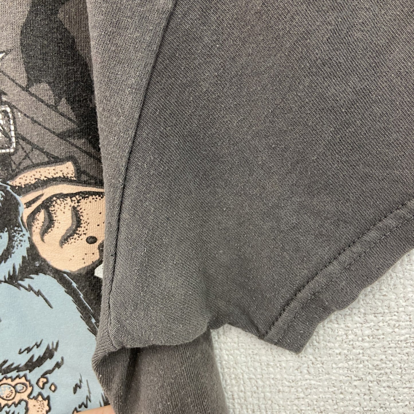 SUPERDEAD　半袖プリントアニマルTシャツ　マウス　酔っ払いネズミ　車　茶色　ブラウン　Sサイズ