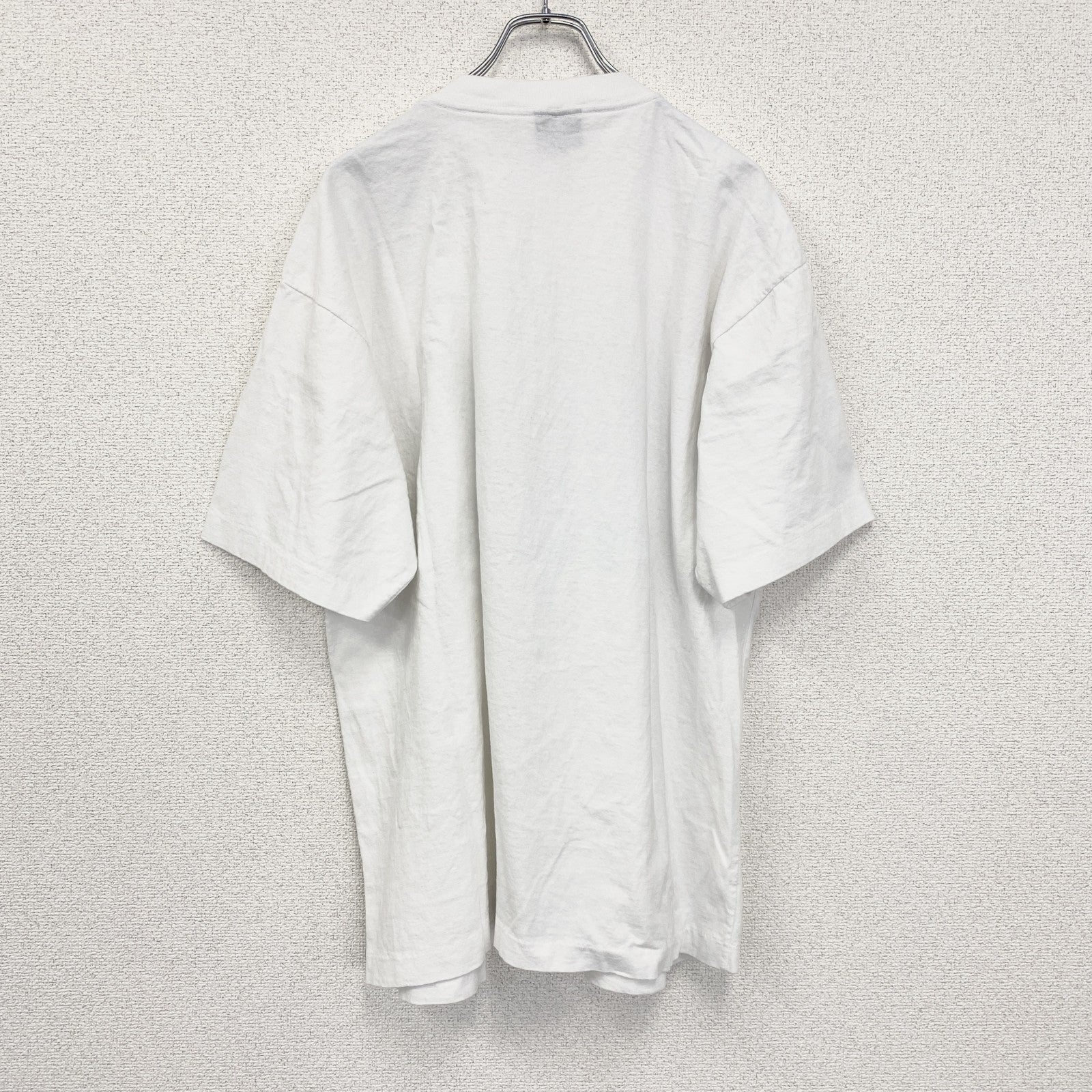 90s　BROOKS　ブルックス　半袖プリントTシャツ　シングルステッチ　クルーネック　ヴィンテージ　白　ホワイト　Lサイズ