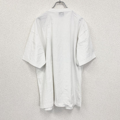 90s　BROOKS　ブルックス　半袖プリントTシャツ　シングルステッチ　クルーネック　ヴィンテージ　白　ホワイト　Lサイズ