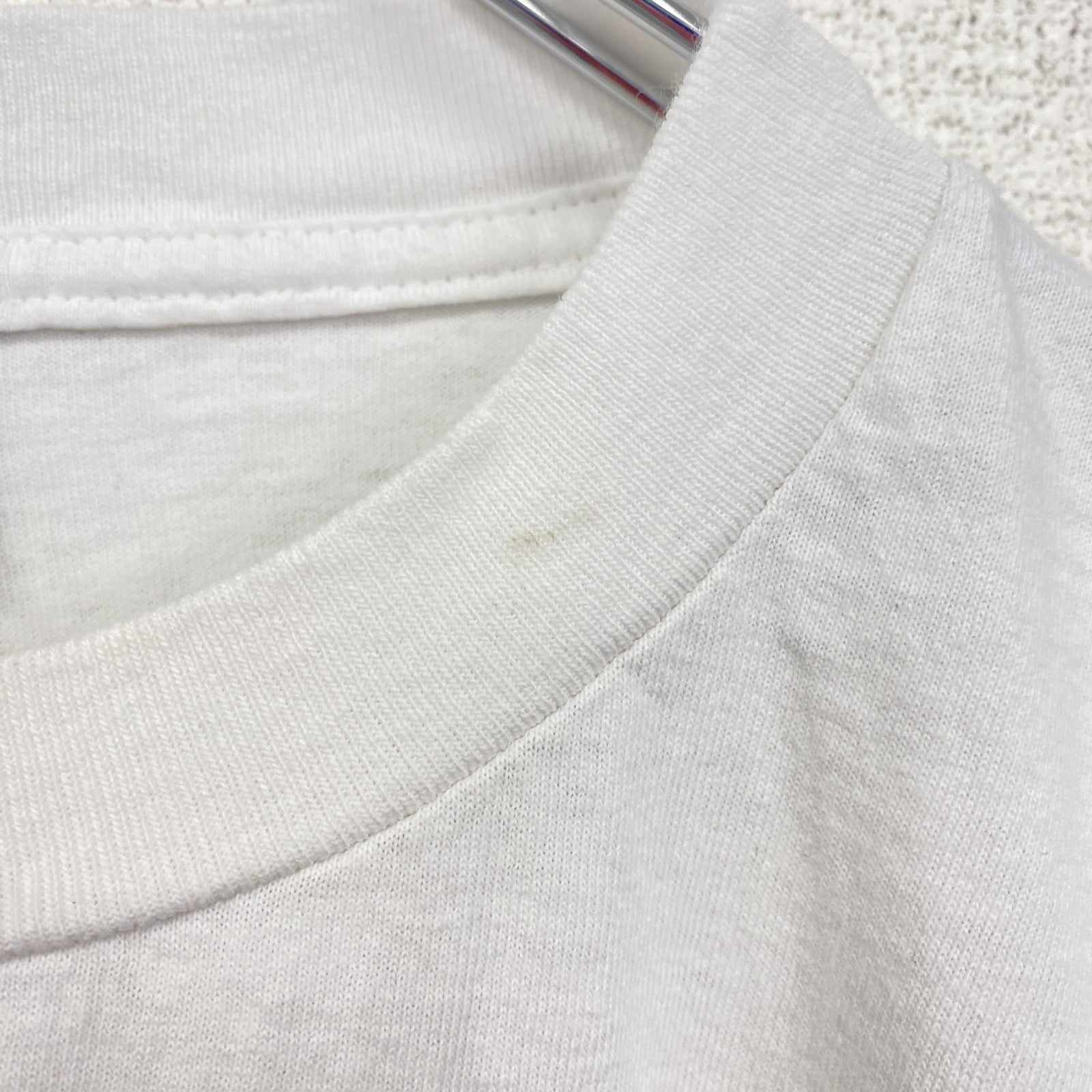 90s　BROOKS　ブルックス　半袖プリントTシャツ　シングルステッチ　クルーネック　ヴィンテージ　白　ホワイト　Lサイズ