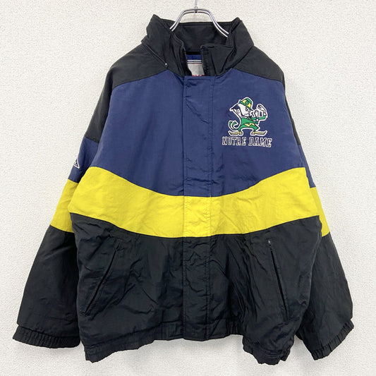 ～90s　APEX ONE　ナイロンジャケット　中綿ジャケット　ヴィンテージ　マルチカラー　紺　ネイビー　Lサイズ