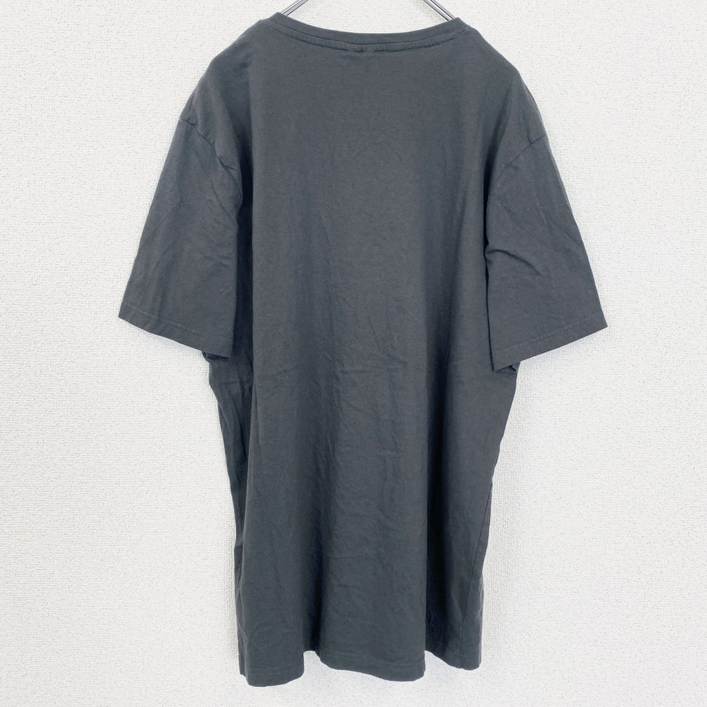 古着 used　AC/DC　半袖バンドプリントTシャツ　レトロデザイン　クルーネック　音楽　ミュージック　グレー　XLサイズ