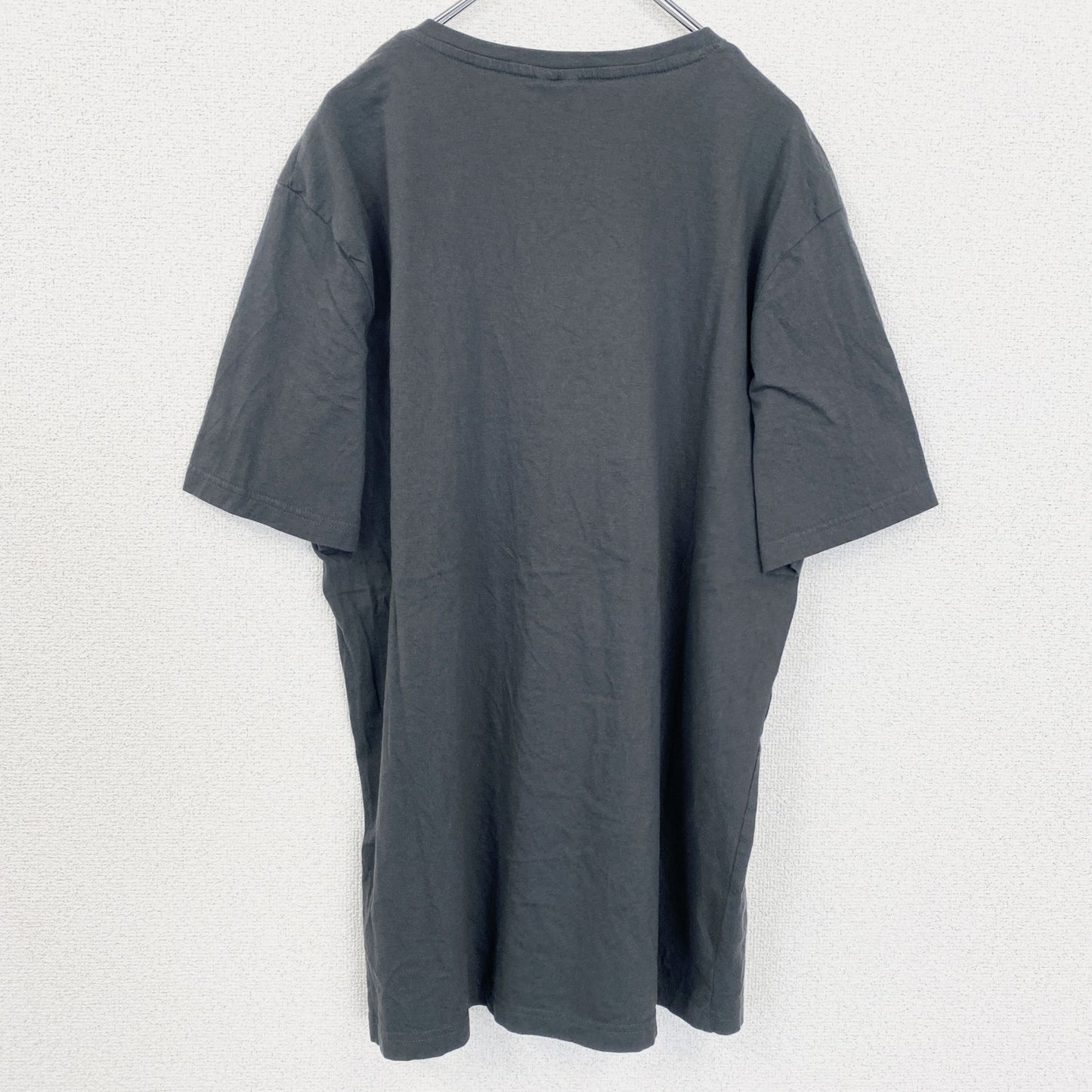 古着 used　AC/DC　半袖バンドプリントTシャツ　レトロデザイン　クルーネック　音楽　ミュージック　グレー　XLサイズ