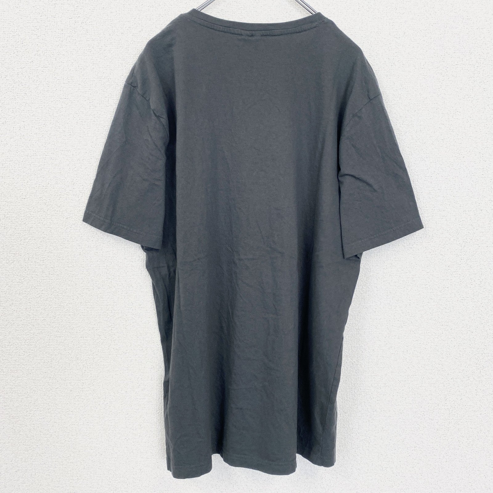 古着 used　AC/DC　半袖バンドプリントTシャツ　レトロデザイン　クルーネック　音楽　ミュージック　グレー　XLサイズ