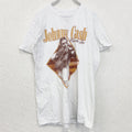 古着 used　johny Cash　ジョニー・キャッシュ　半袖アーティストTシャツ　音楽　ミュージシャン　白　ホワイト　Mサイズ