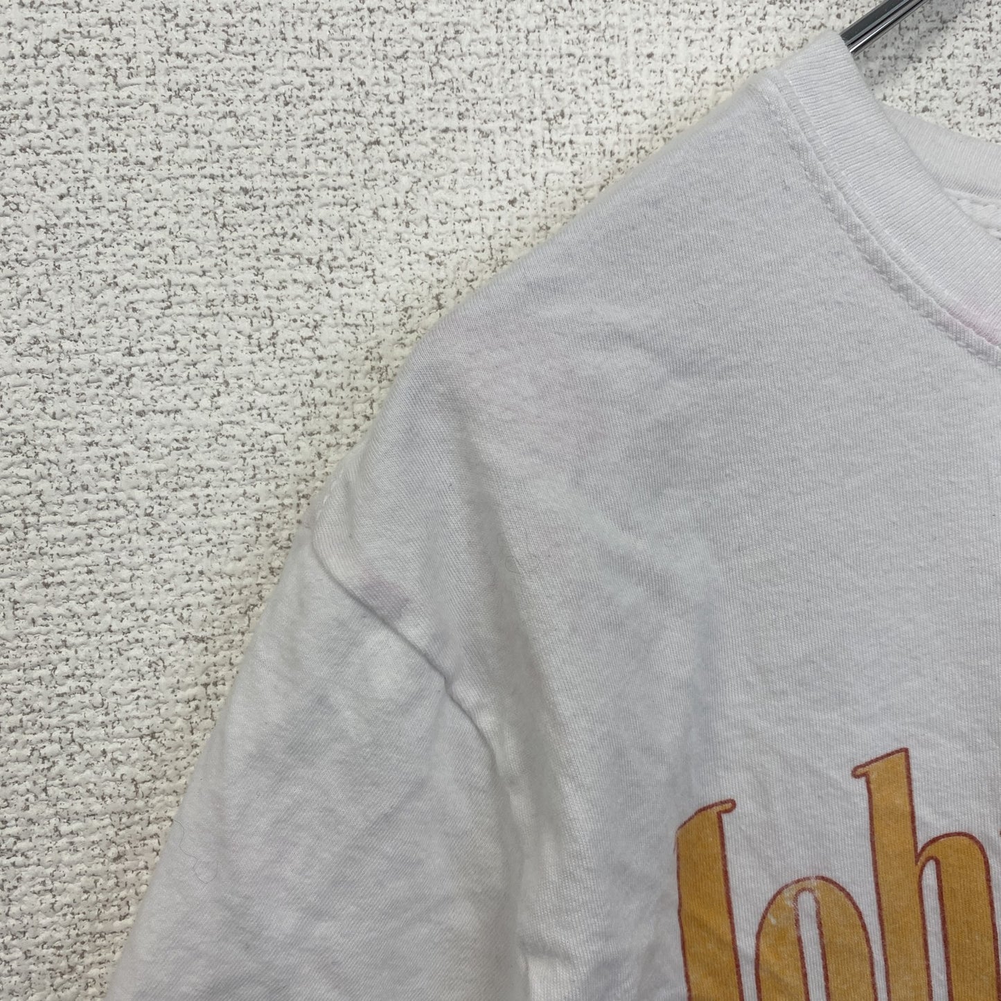 古着 used　johny Cash　ジョニー・キャッシュ　半袖アーティストTシャツ　音楽　ミュージシャン　白　ホワイト　Mサイズ