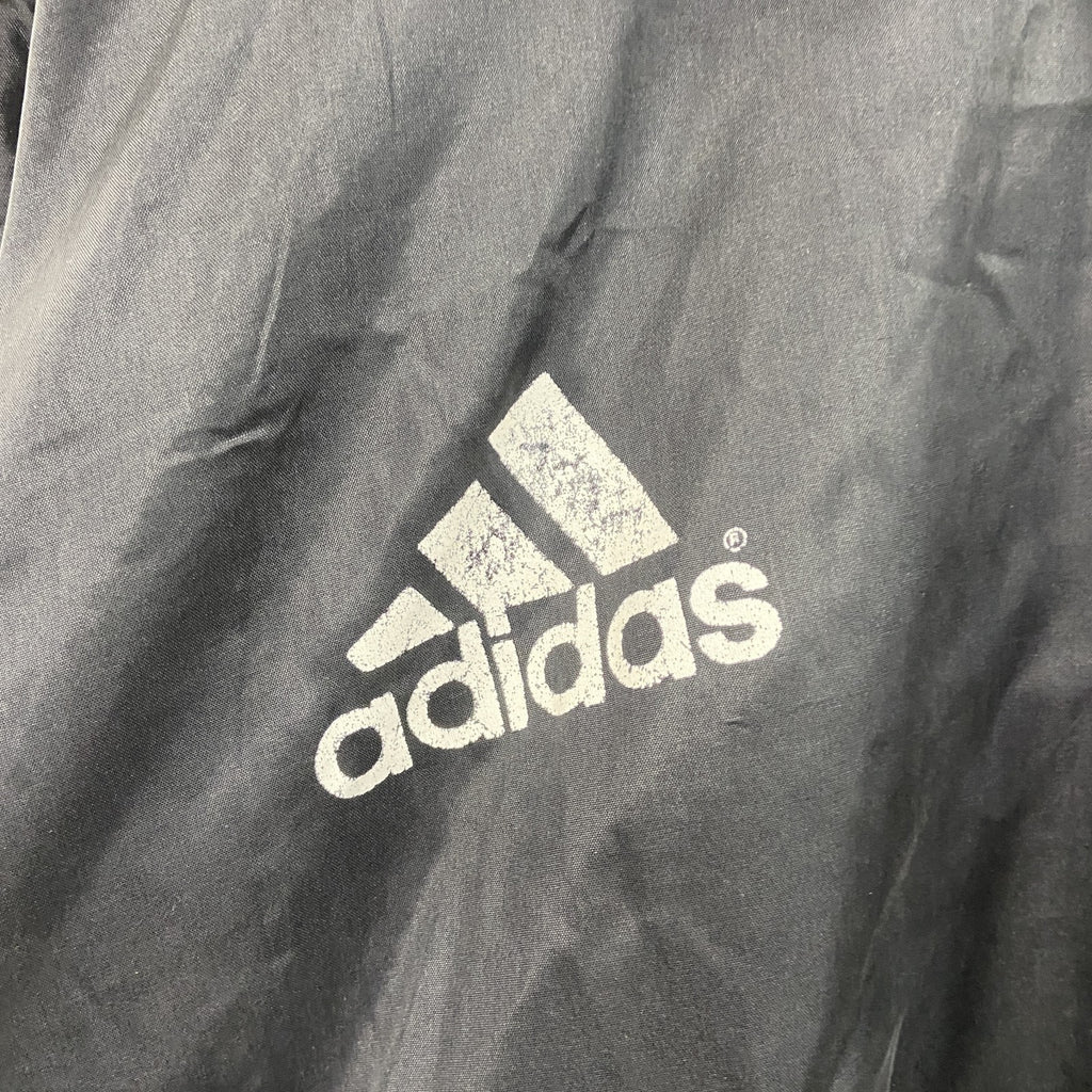 90s～　adidas　アディダス　ナイロンパーカー　ウインドブレーカー　ヴィンテージ　黒　ブラック　Oサイズ