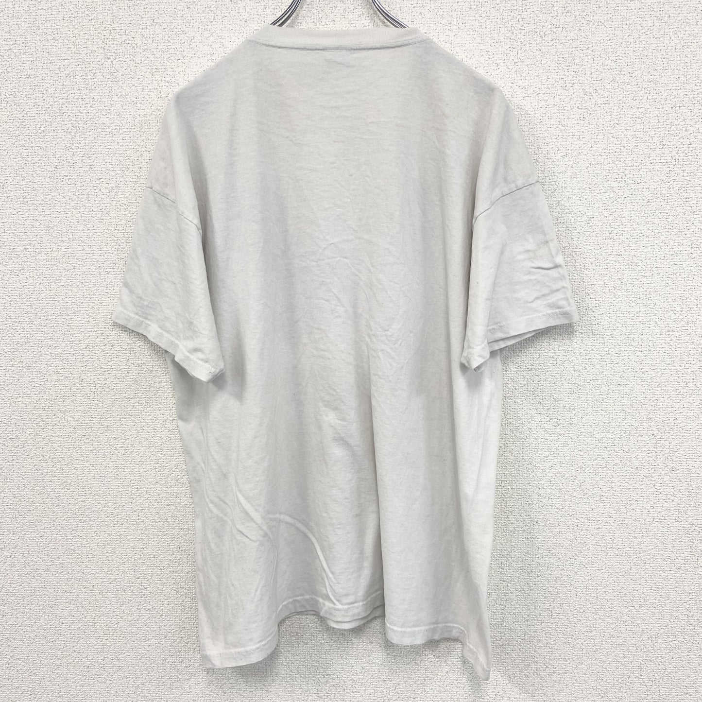 古着 used　FURUIT OF THE LOOM　半袖プリントTシャツ　バタフライ　クルーネック　カジュアル　白　XLサイズ