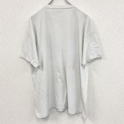 古着 used　FURUIT OF THE LOOM　半袖プリントTシャツ　バタフライ　クルーネック　カジュアル　白　XLサイズ